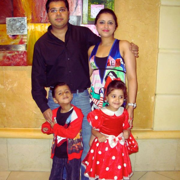Ashray with his family